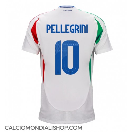 Maglie da calcio Italia Lorenzo Pellegrini #10 Seconda Maglia Europei 2024 Manica Corta